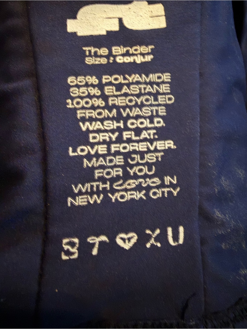 FOR THEM Navy V-Neck BINDER - Comfort Stretch. Compression Plus Top - Picture 3 of 3